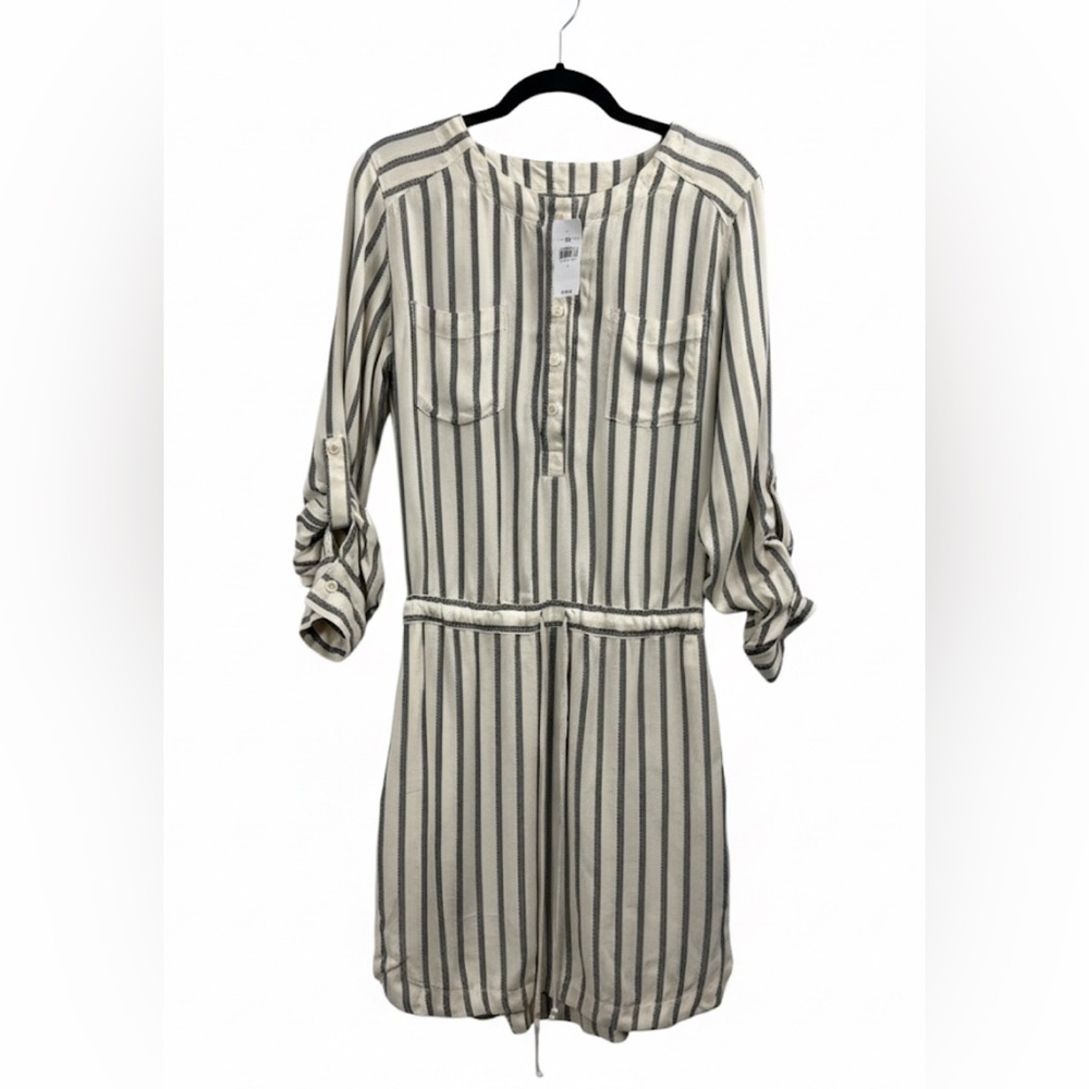 NWT Lou & Grey for LOFT Shirt Dress w/ Roll-Tab long sleeves